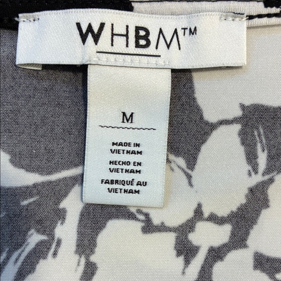 White House Black Market Black and White Floral Tunic - Picture 6 of 8